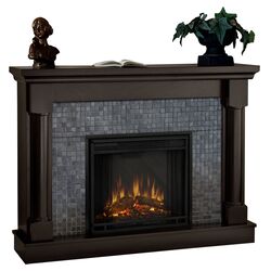 Bennett Electric Fireplace in Dark Walnut