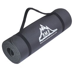 Yoga Mat with Carrying Strap in Black