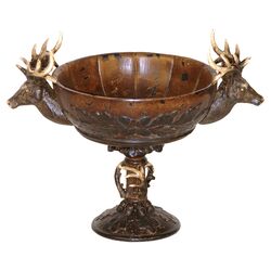 Stag Dish in Brown