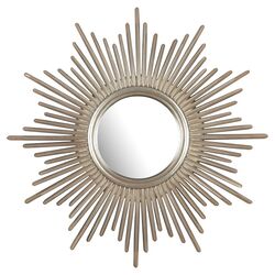 Reyes Mirror in Antique Silver