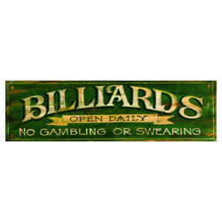 Billiards Vintage Sign