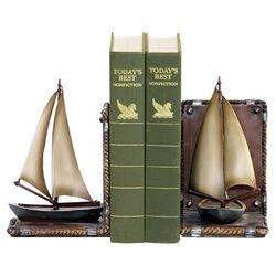 Sailboat 2 Piece Bookend Set