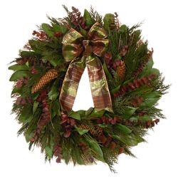 Preserved Evergreen & Spruce Wreath