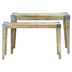2 Piece Console Table Set in Natural
