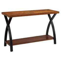 Cross Console Table in Brown