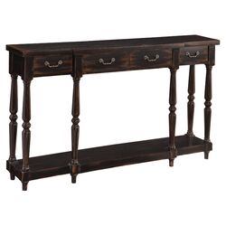 Console Table in Antique Dark Brown