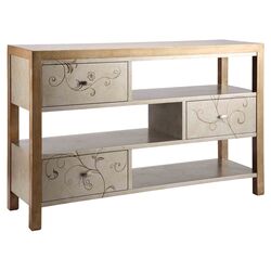 Sterling Console Table in Gold & Silver