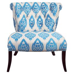 Ikat Slide Chair in Turquoise Blue