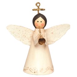 Cone Angel Ornament in Off-White (Set of 2)