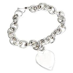 Heart Tag Bracelet in Sterling Silver