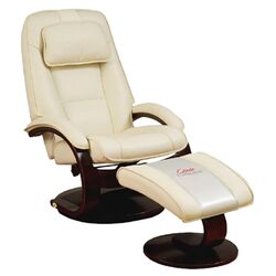 Swivel Recliner & Ottoman in Cream