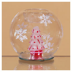 Glass Tealight Holder in Clear (Set of 6)