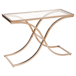 Winston Console Table in Champagne Brass