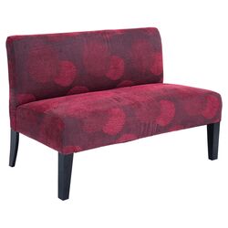 Deco Setee Bench in Red Sunflower