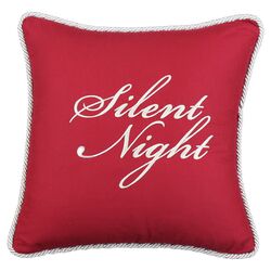 Circa Embroidered Silent Night Pillow in Lava