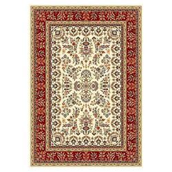 Lyndhurst Ivory & Red Rug