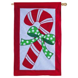 Candy Cane Christmas Applique Flag