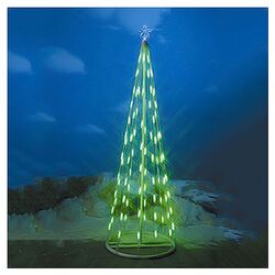 4' Green String Light Christmas Cone Tree