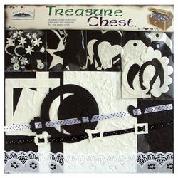 Treasure Chest Embellishment Paper Pack in Onyx & Pearl