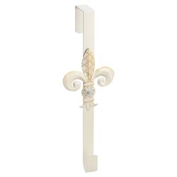 Fleur De Lis Wreath Hook in Ivory