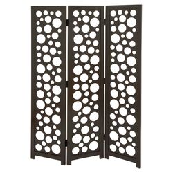 Circles 3 Panel Room Divider in Bronze