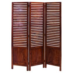 Traditional 3 Panel Room Divider in Cherry