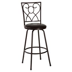 Bellesol Swivel Adjustable Stool With Nested Legs in Rich Brown