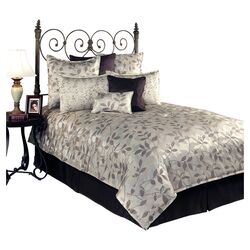 Harmony 8 Piece Comforter Set in Taupe & Spa Blue