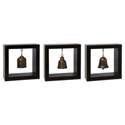 3 Piece Framed Bell Set in Black & Gold 3 Piece Framed Bell Set in Black & Gold