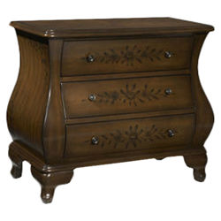 Topiary 3 Drawer Accent Chest in Blossom Brown Topiary 3 Drawer Accent Chest in Blossom Brown