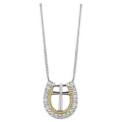 Cross Horseshoe Rope Necklace in Gold & Silver