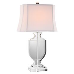 Opulence Urn Crystal Table Lamp in White