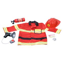 Fire Chief Role Play Costume Set in Red