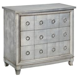 3 Drawer Chest in Burnished Silver