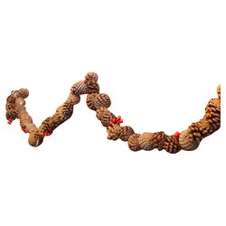Real Pinecone Garland in Rustic Brown