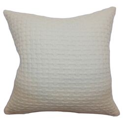 Nevis Cotton Pillow in White