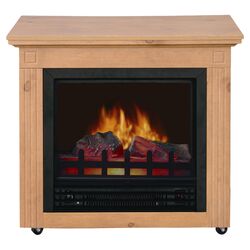 Cambria Electric Mobile Fireplace in Country Oak