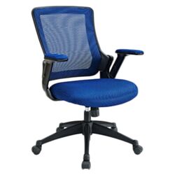 Mid Back Aspire Office Chair in Blue Mesh with Arms