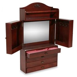 Kent Wall Mount Jewelry Armoire in Cherry