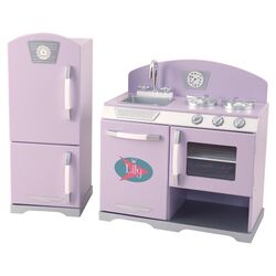 Retro Kitchen & Refrigerator in Lavender