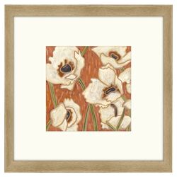 Patterns of Passion Persimmon Floral Framed Wall Art