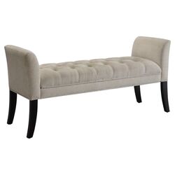 Upholstered Bench in Beige