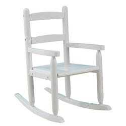 Kid's Slat Back Rocking Chair in White