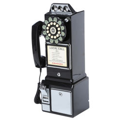 1950's Classic Pay Phone in Black 1950's Classic Pay Phone in Black