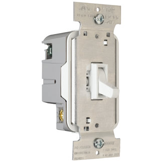 Legrand TradeMaster Electronic Single Pole/Three Way Preset Toggle Dimmer in Light Almond