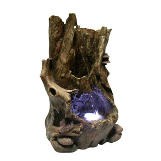 Alpine Tree Trunk Fiberglass Fountain