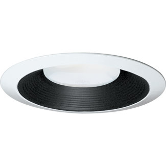 Progress Lighting 6" Incandescent Long Neck Baffle Recessed Light Trim