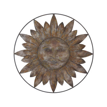 Woodland Imports Metal Sun Wall Decor | Wayfair