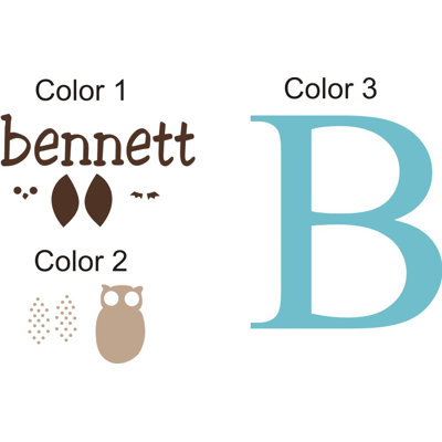 Alphabet Garden Designs Bennett's Owl Wall Decal