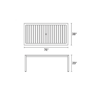 Kingsley Bate Tiburon 9 Piece Dining Set